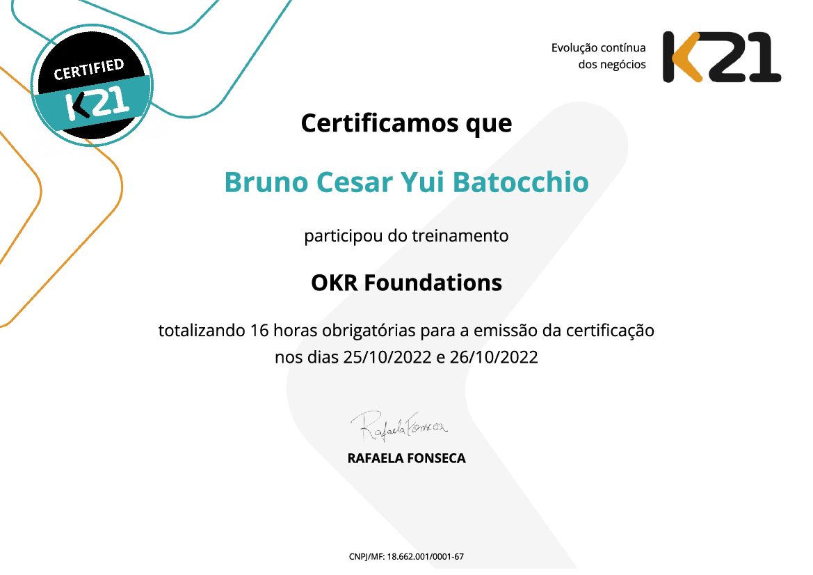 Certificado K21
